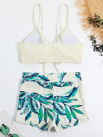 2025 High Waist Drawstring Front Bikini Set – Women's Swimsuit Swimwear Beachwear