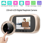 2.8-inch Video Doorbell LCD Screen Digital Doorbell Monitor with Surveillance Camera Display Outdoor Motion Detection Eye