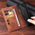 Ultrathin Leather Flip Case For Samsung Galaxy S25 S24 S23 FE S22 Ultra S21 S20 Plus S10 Note 20 5G Business Wallet Phone Cover