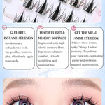 Upgraded Sunflower False Eyelashes No Glue Fake Lashes  Natural Reusable Band-Free Lashes Manga Lash Makeup Korean