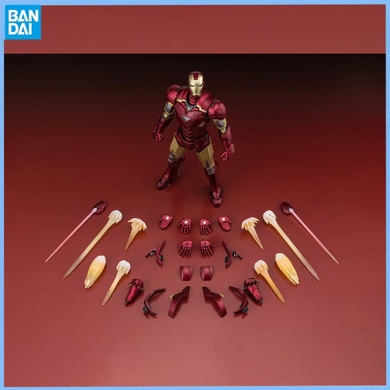 Genuine THE INFINITY SAGA Avengers: Endgame SHF  Iron Man Mark6 Mark85 Thanos Anime figure Movable toy Doll for Collector