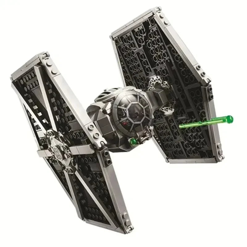450PCS MOC Tie Fighter Stars Fighter Space Wars Figures FIT Model Building Blocks Bricks Kids Boys Toys Gift