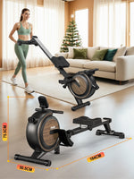 MettleMatic Rm5 Magnetic Rowing Machine, Bluetooth, 16-Level Resistance, 150kg Capacity, Home Use