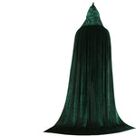 Hood Cloak Cosplay Medieval Long Cape Halloween Party Women Men Adult Long Mage Witchcraft Wicca Robe Conceal Gown Reenactment