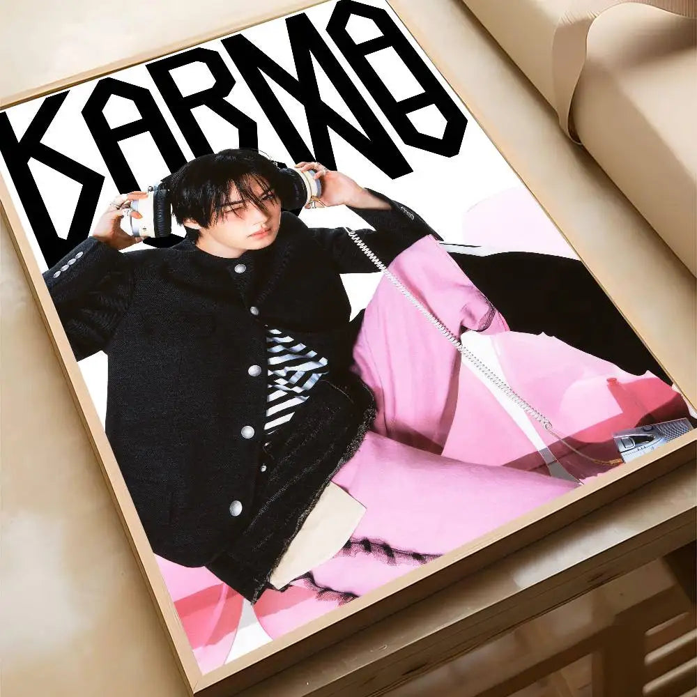 STRAYKIDS 4th Studio Album 'KARMA' Concept Photos Poster Bedroom Living Room Modern Art Home Decoration Wall Painting Gifts