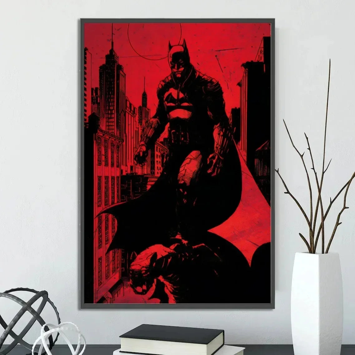 Batman Movie Posters Figures Home Decoration Canvas Painting Wall Art Bedroom Cartoons Decor