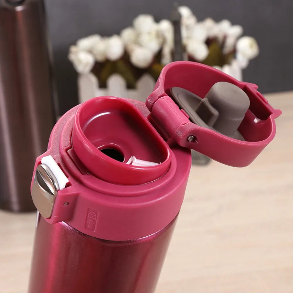 500M/16 Oz Insulated Mug Tritan Material Stainless Steel Metal Water Bottle Leakproof BPA Free Suitable for Hot and Cold Drinks
