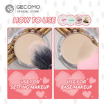 GECOMO Mattifying Compact Powder 12H Long Last Oil Control Silky Matt Makeup Setting Powder Translucent For All Skin Tones