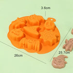 Pumpkin Halloween Silicone Mold for Cake Biscuit Candy Baking Skull Bat Spider Trick Or Treat kid Children Halloween Party Decor