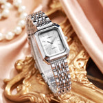 1/2/4PCS Fashion Rectangle Women Quartz Watches Stainless Steel Band Wristwatches for Girls Clock Reloj Mujer（Without Box）