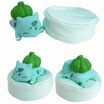 Pokemon 6 Styles Genuine Toys Pikachu Bulbasaur Snorlax Jirachi Komala Cute Anime Figure Model Dolls With Dustproof Cloth Pad