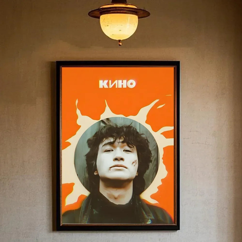 Retro Viktor Tsoi Vintage Wall Art Poster Living Room Bar Cafe Bedroom Office Bedroom Home Wall Decorative Canvas Painting