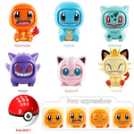Pokeball Pokemon Pikachu Figures Toys Doll Poke Ball Face-changing Pocket Monsters Action Figure Kid Boys Girls Set Toy Gifts