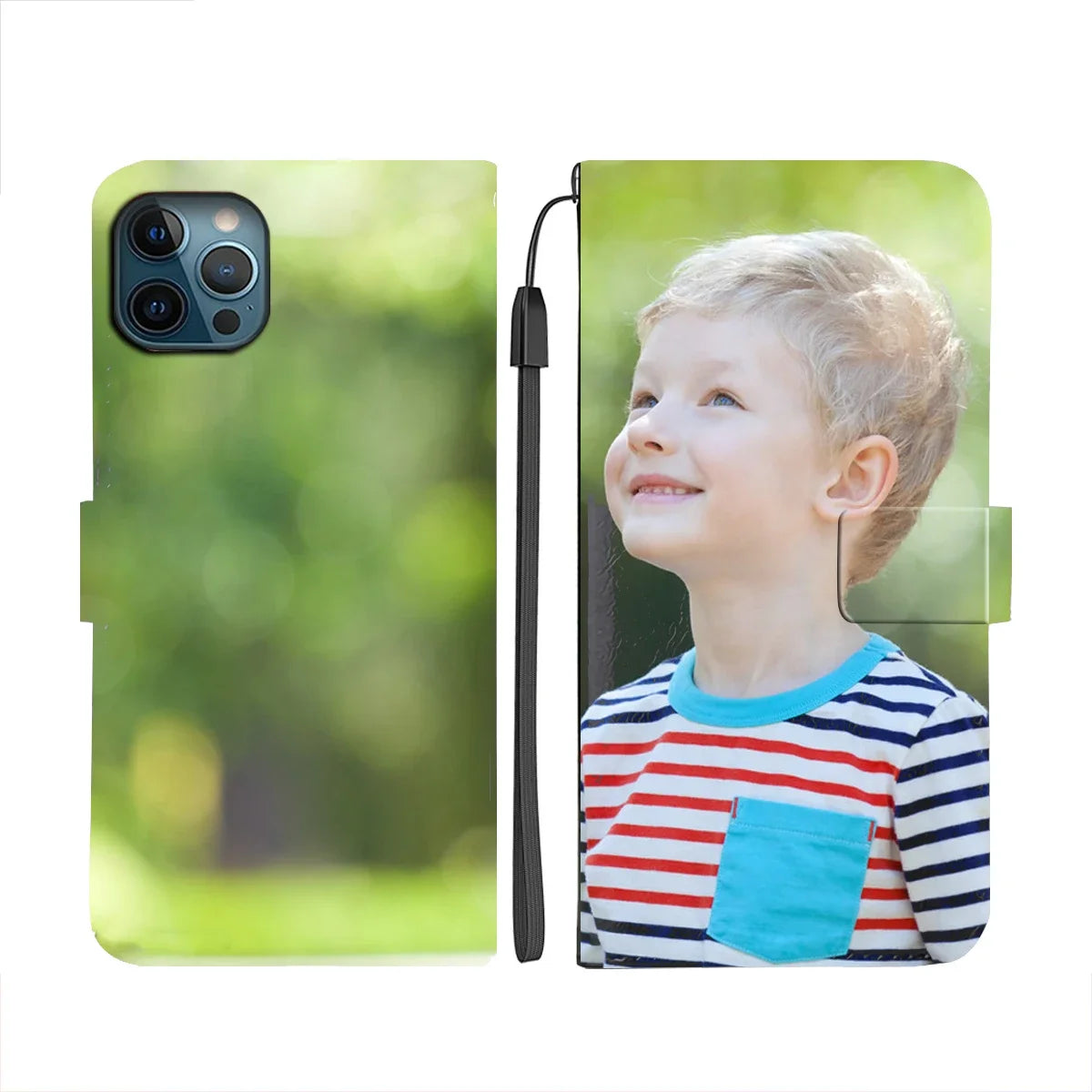 DIY Flip PU Leather Case for iPhone 16 15 14 13 12 11 Pro Max Mini XR SE 7 8 Plus Shell Custom Printed Photo Wallet Cover Funda