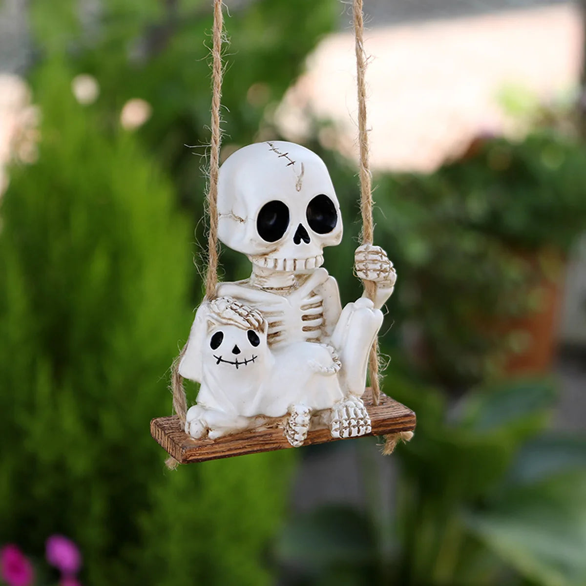 1Set Halloween Decorative Hanging Ghost Skull Skeleton Gauze Haunted Home Party Horror Props Hanger House Yard Party Hanging