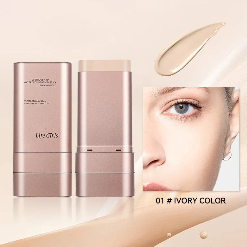 Clear and Moist Hydrating Foundation Naturally Perspective, Moisturizing, Bling, Glossy, Thin and Lightweight Double Head Makeup Foundation Rotated, More Comfortable, Waterproof Function, Easy to Makeup, Easy to Use