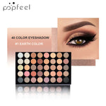 POPFEEL 40 Colors Eyeshadow Palette Long Lasting Easy Makeup Brown Eyeshadow Palette, Pink Eyeshadow Palette