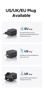 UGREEN 20W GaN Charger PD3.0 QC3.0 Mini USB C Phone Charger For iPhone 17 16 15 Pro Max Samsung S25 Xiaomi Tablet iPad Air Pro