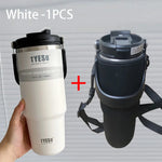 Tyeso 600/750/900ML Car Coffee Cup Thermo Bottle with Straw Portable Sport Insulated Vacuum Flask Travel Thermal Water Bottle
