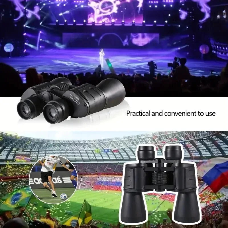 Military 20x50 Powerful Long Range Binoculars Zoom HD BAK4-Prism High Magnification Professional Telescope for Hunting Tourism
