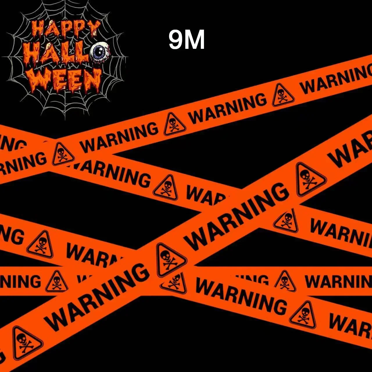 Halloween Warning Tape Signs Banner Halloween Props Window Prop Party Danger Warning Line Halloween Party Decoration Supplies