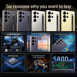 Global Vision S25 Ultra Smartphone 5G Android 12 8GB RAM 512GB ROM 6.8 Inch Phone 1920x1080HD 24+48MP 4 5G Network Mobile Phones