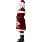 Ecoparty Santa Claus Costume Christmas 12pcs Deluxe Velvet Santa Suit for Adults Teenager Plus Size 6XL