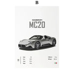 Supercar Bugatti Konissegg McLaren Pagani Wall Art Canvas Painting Nordic Posters And Prints Wall Pictures For Living Room Decor