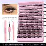 DIY Lash Extension Kit Individual Eyelash Extension Kit Cluster Lashes Kit Lash Glue Remover for Eyelash Extensions Makeup