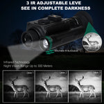 Megaorei NK006 Helmet Night Vision Monocular Long-Distance Infrared 5X Zoom 1080P Digital Hunting Night Vision Goggles Telescope