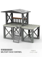 Upgrade Military Base Building Block Sets DIY WW2 Army War scene model Blocks Boys Toys