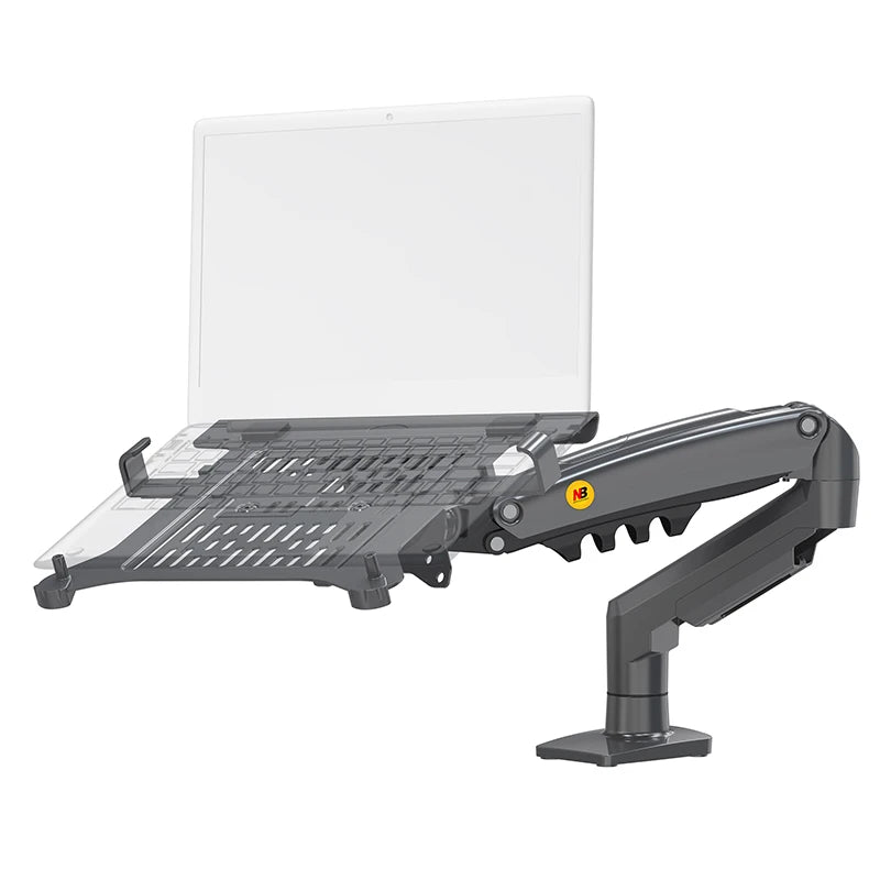 2 in 1 NB New F80 + FP-2 Monitor and Laptop Holder for 17-30" Monitor + 10-17" Laptop Desktop Mount Stand Clamp