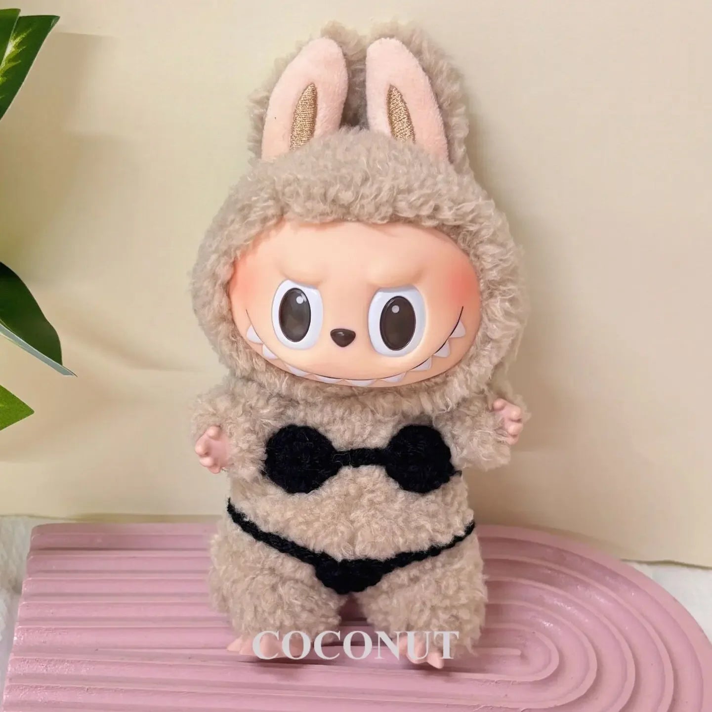 Lovely Bikini Bib Headband For Labubu 3.0 Big Into Energy Series Swimsuit Labubu Sexy Bikini Set Labubu Clothes