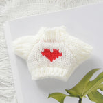 Mini Doll'S Clothes Outfit Accessories For Labubu for Elf doll Knitted Christmas Love twisted solid Santa sweater Clothing