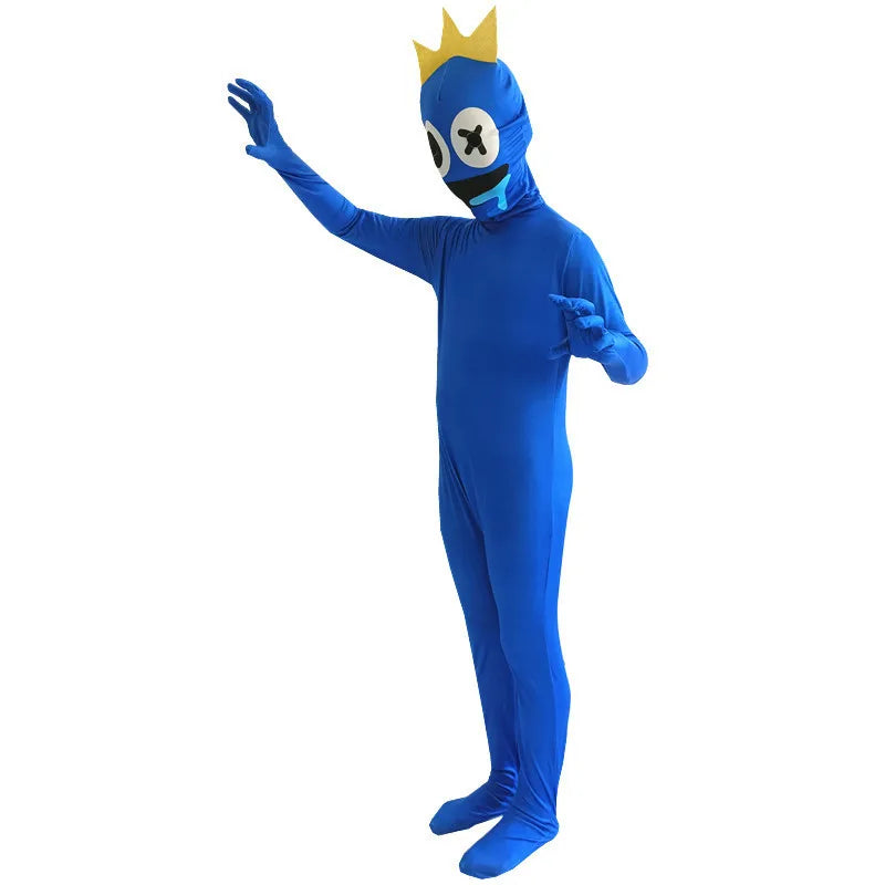 Cosplay Costumes Boy Halloween Blue Monster Jumpsuit Carnival Birthday Party Show Costume Girl Suit Horror Game Novelty Gift Set