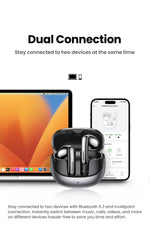 UGREEN Wireless Bluetooth Earphones Semi-Open ANC Adaptive Active Noise Cancelling Earbuds LDAC Hi-Res Audio Headphones Headset