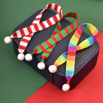 Mini Christmas Scarves - Classic Red, Green with White Snowflake Design, Polyester, Perfect for Holiday Tree Decor & DIY Crafts