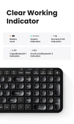 UGREEN Keyboard Wireless Bluetooth & 2.4GHz Russian/Korean/English Keycaps for Laptop MacBook iPad PC Tablet Bluetooth Keyboard