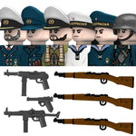 Military WW2 German Navy Armored Troops Building Blocks US 101st Britain Soviet Union Soldiers Infantry Weapons Bricks Toys Kids