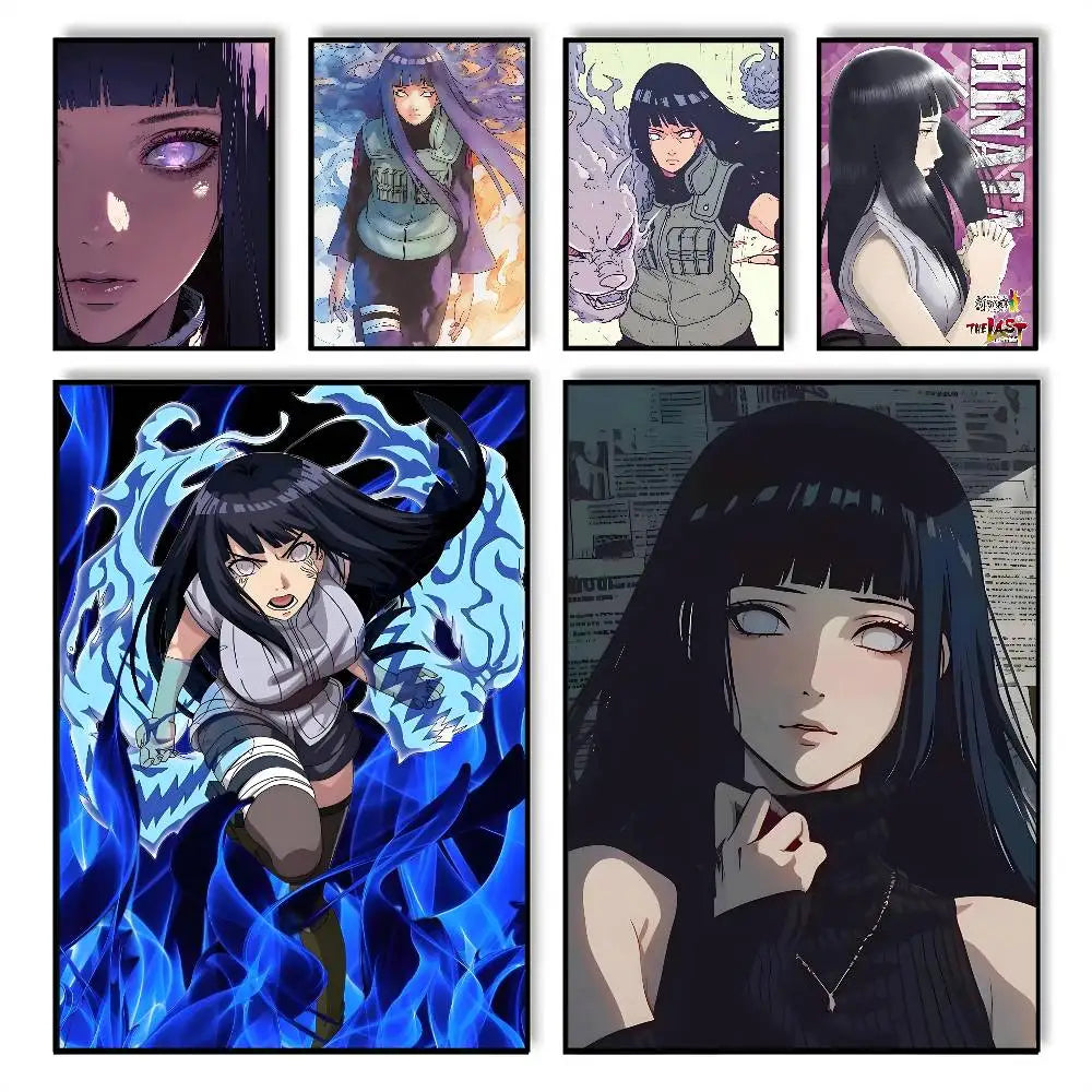 H-Hyuuga Hinata Cartoon Poster Wall art print art suitable for living room bedroom bar parlor home decor gift