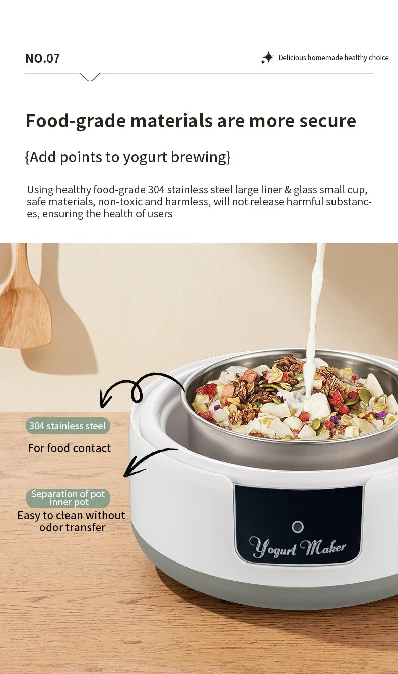 Electric Mini Yogurt Maker Automatic Multifunctional Yogurt Machine Kitchen Rice Wine Maker Natto Fermenting Machine Household
