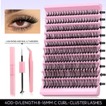 DIY Lash Extension Kit Individual Eyelash Extension Kit Cluster Lashes Kit Lash Glue Remover for Eyelash Extensions Makeup