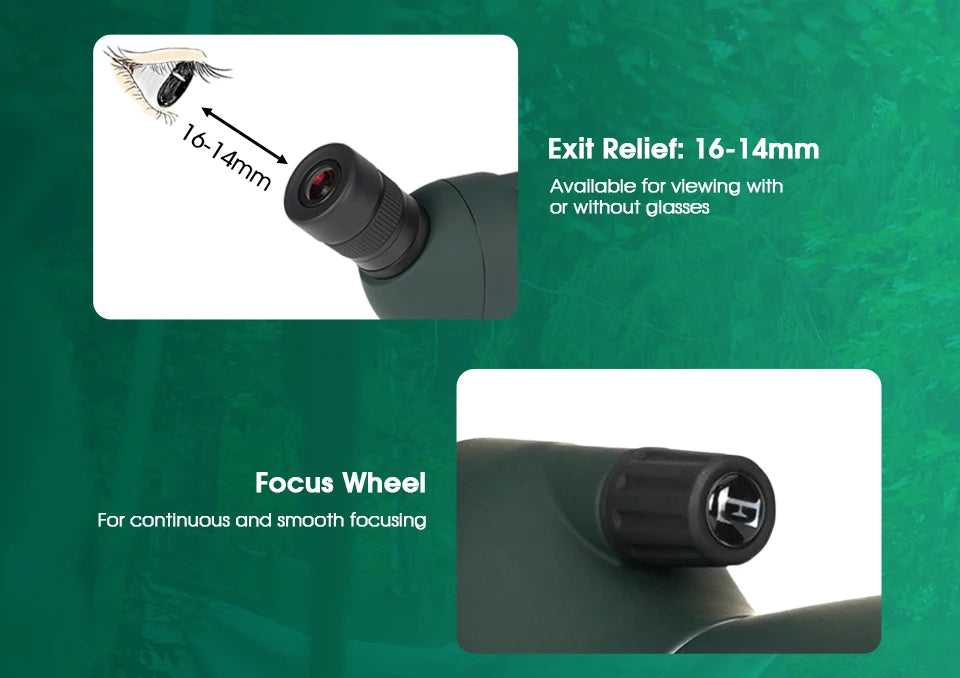 Svbony SV28plus 50/60/70mm Spotting Scope Zoom Telescope Powerful Long Range PORRO Prism Suit for Archery Target Shooting