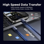 UGREEN PD60W Cable USB-C to USB-C High-Speed Data Sync And Charging Cable Durable Fast Charge Cable for USB-C Devices