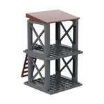WW2 Military Army Soldiers World War 2 Military Base Observation Tower Model Assemble Building Blocks Bricks Children's DIY Toys