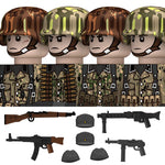 Military WW2 German Navy Armored Troops Building Blocks US 101st Britain Soviet Union Soldiers Infantry Weapons Bricks Toys Kids