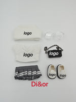 Labubu Haute Couture 17cm Doll Clothing| Gen1-3 Compatible | Designer Outfit with Mini Hat, Glasses & Shoes | Collectible Set