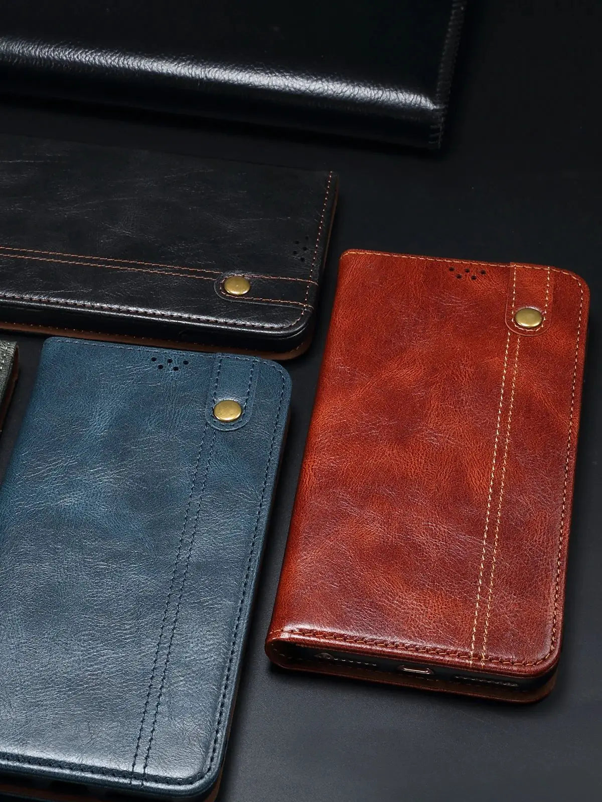 Leather Flip Wallet Case For Samsung Galaxy S25 S23 S22 S21 S20 FE S24 Plus S25 Ultra Book Case Cards Holder Funda Protect Cover