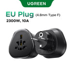 UGREEN Universal Travel Adapter Extension Socket EU/US/UK Plug Converter Multi-Country Power Adaptor for EU US UK KR RU Outlets