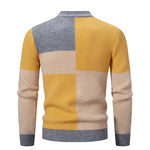 Men’s Mock Neck Pullovers Youthful Vitality Fashion Patchwork Knitted Sweater Men Slim Casual Pullover Autumn Wintr Knitwear Ma